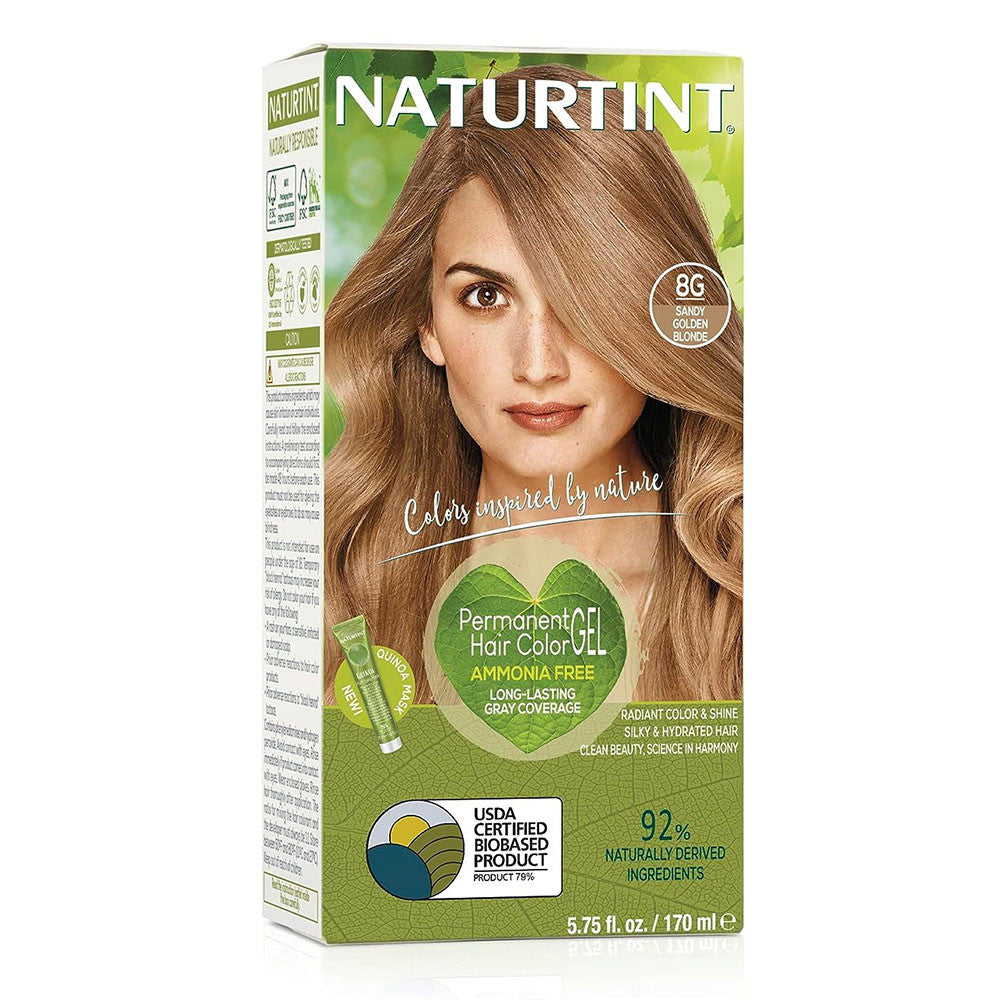 Naturtint 8G Sandy Golden Blonde Permanent Hair Colorant, 5.75 Oz